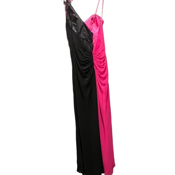 Faviana Couture #6710 Black Pink Sequin Chiffon Sheath Gown Size 8 New with tag - Picture 6 of 15